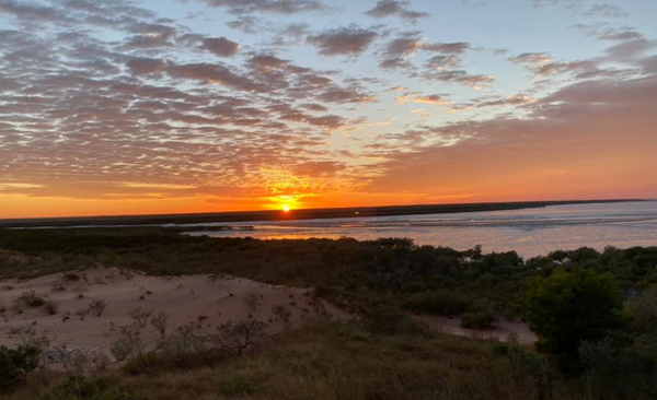 Day 14 Hum of the Earth Crackle of the Sky Tour Sunrise at the Mangrove Hotel