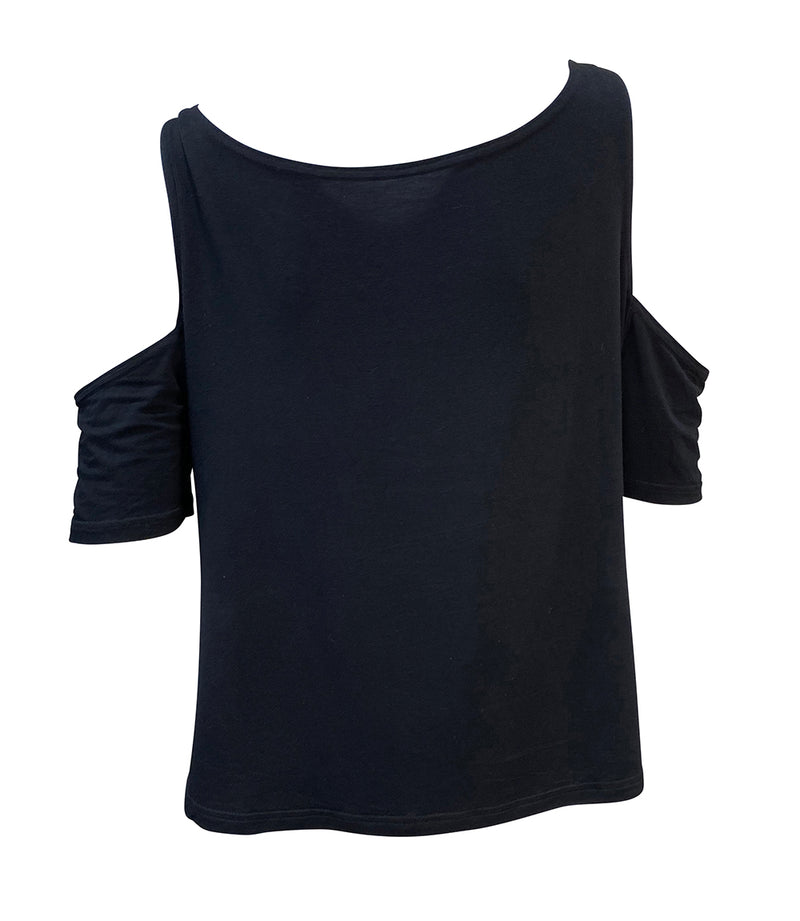 Chi Chi cold shoulder top with sparkling Logo