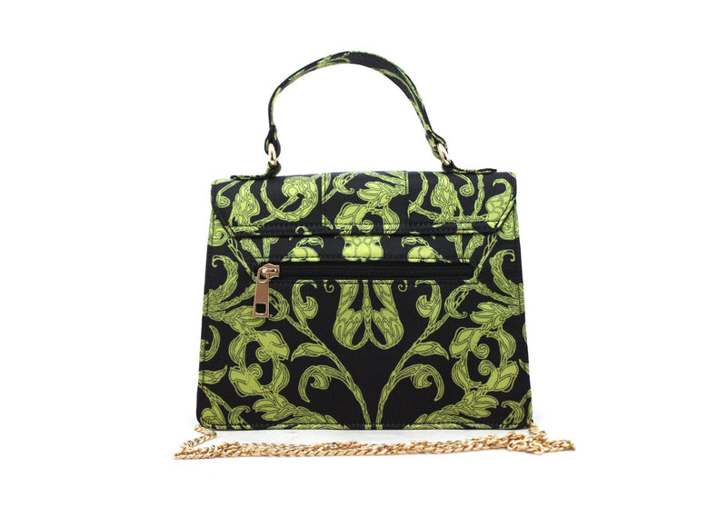 The Artemis Shoe & matching Bag SET "Mystical Conjuring" Signature Print in Celadon Green