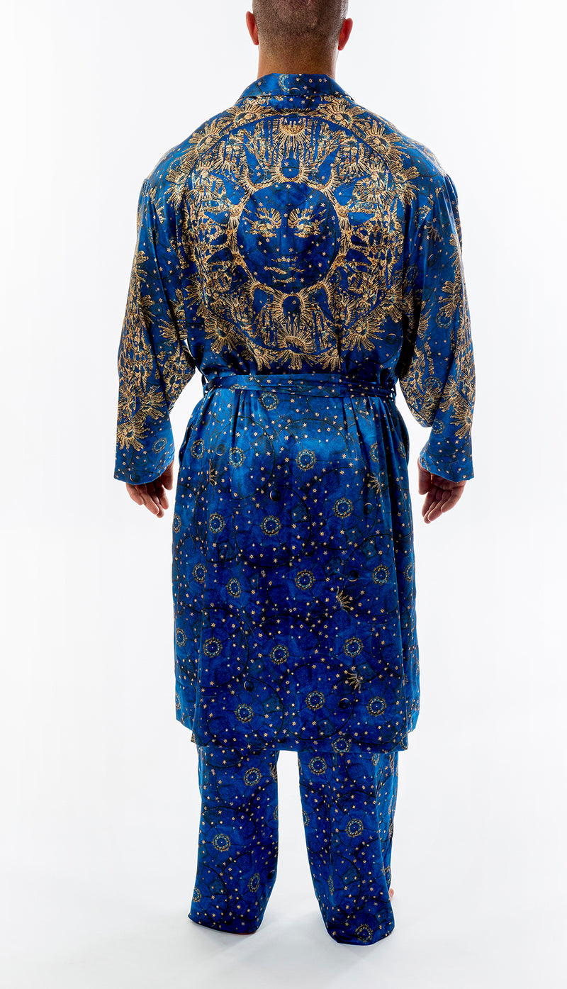 Mens Silk Robe Solaris