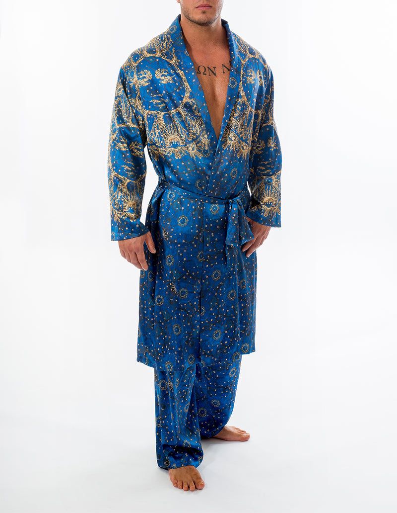 Mens Silk Robe Solaris