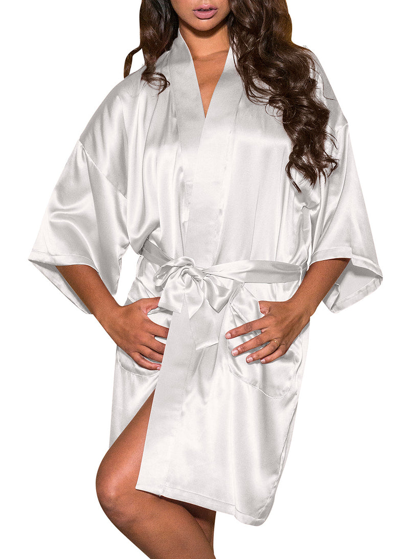 Silk Dreams Robe Romance Ivory