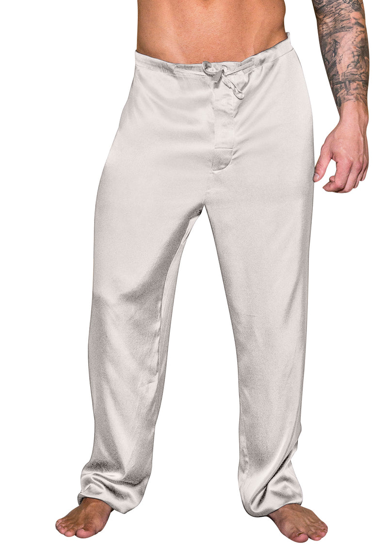 Mens Silk Pyjama Pants Ivory