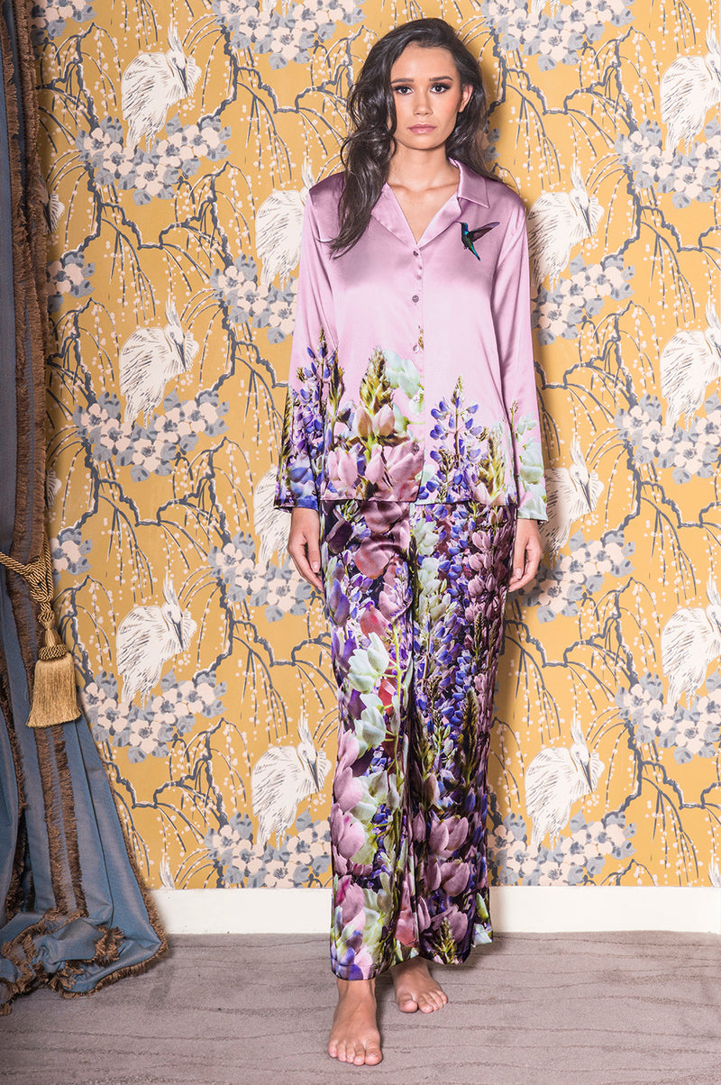 Silk Dreams Hummingbird Pyjama Shirt