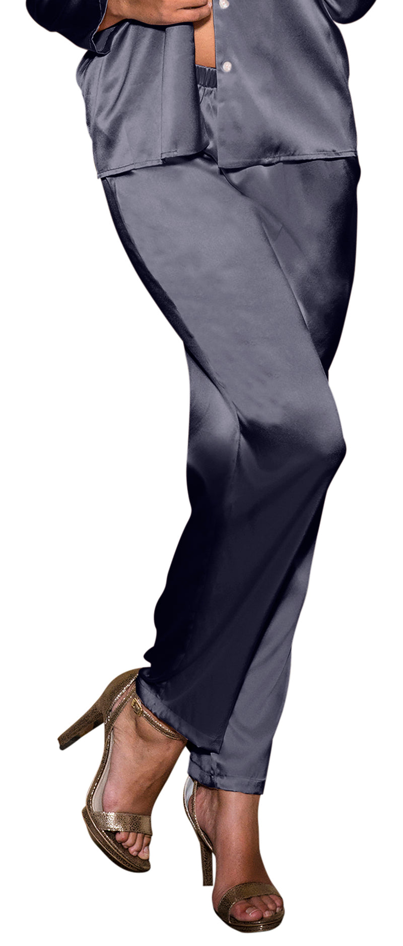 Mulberry Silk Pyjama Set in Slate