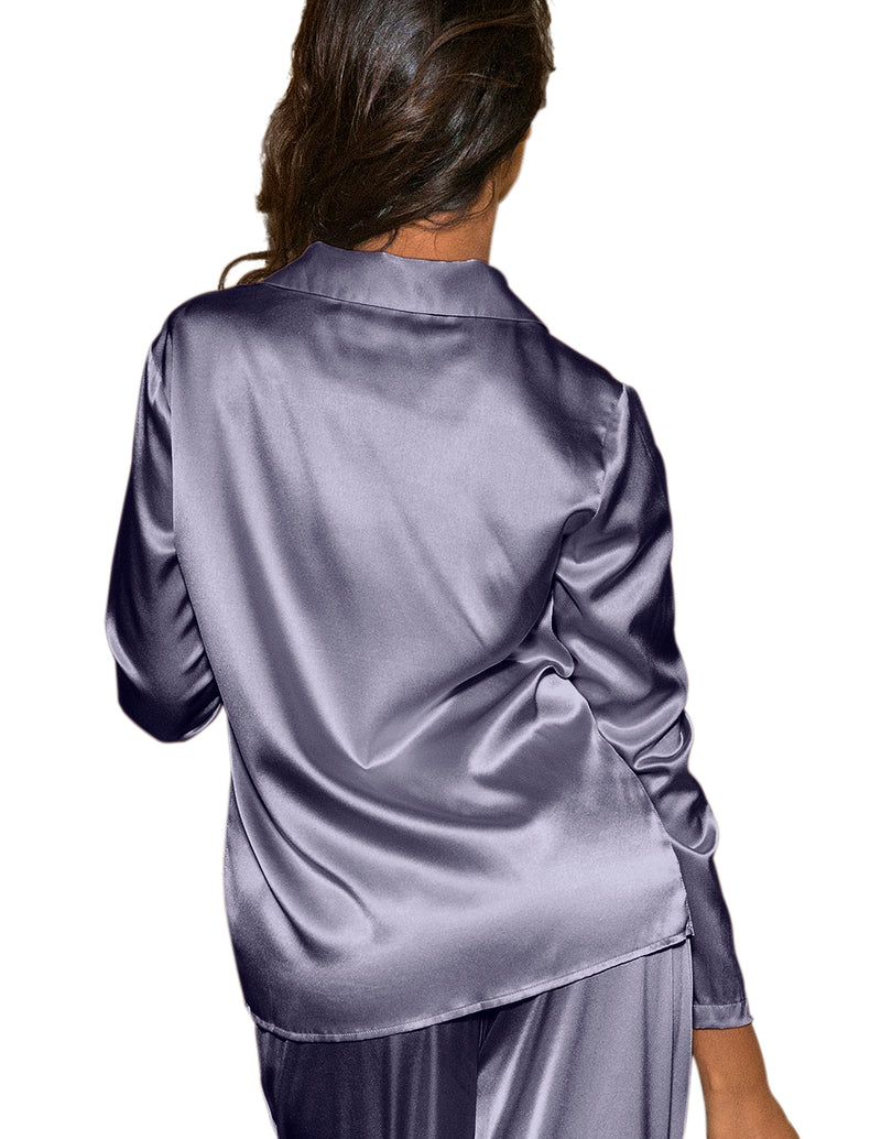 Mulberry Silk Pyjama Set in Slate
